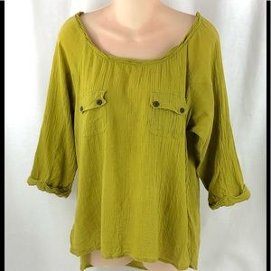 One-.september beautiful olive green blouse